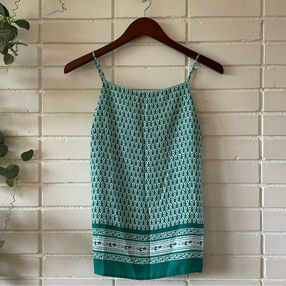 Green Floral LOFT Blouse - S